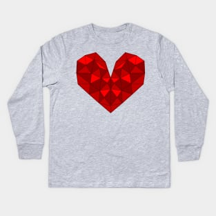Crystal heart. Kids Long Sleeve T-Shirt